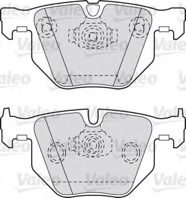 VALEO - 598411 - Комплект тормозных колодок, дисковый тормоз (Тормозная система)