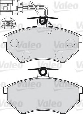 VALEO - 598484 - Комплект тормозных колодок, дисковый тормоз (Тормозная система)