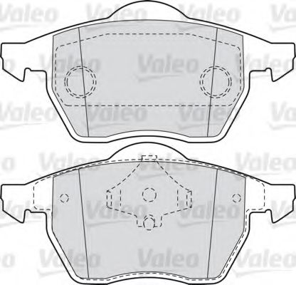 VALEO - 598355 - Комплект тормозных колодок, дисковый тормоз (Тормозная система)