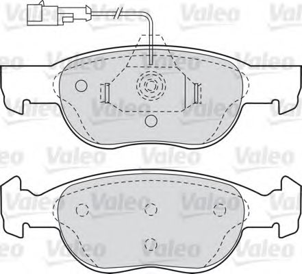 VALEO - 598605 - Комплект тормозных колодок, дисковый тормоз (Тормозная система)