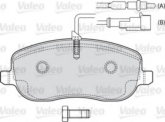 VALEO - 598553 - Комплект тормозных колодок, дисковый тормоз (Тормозная система)