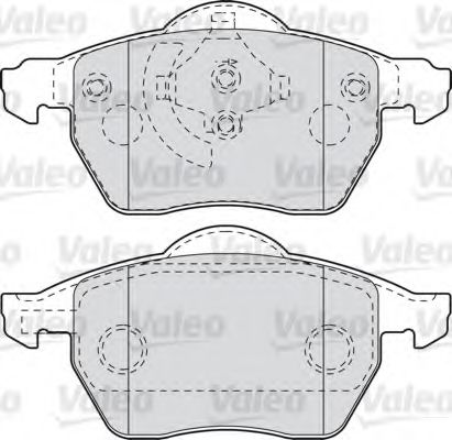 VALEO - 598067 - Комплект тормозных колодок, дисковый тормоз (Тормозная система)