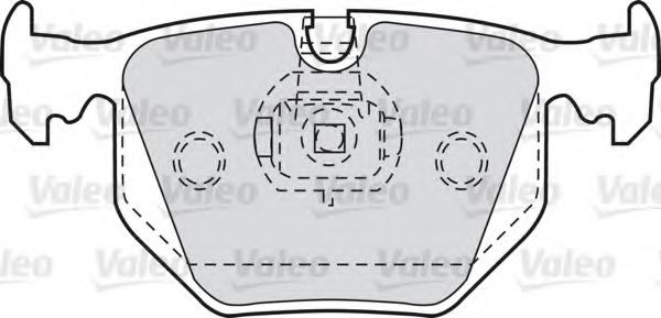 VALEO - 551752 - Комплект тормозных колодок, дисковый тормоз (Тормозная система)