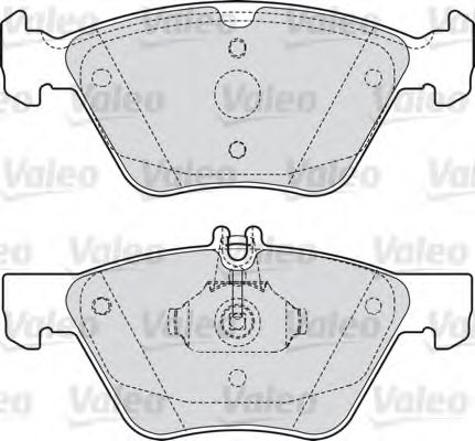 VALEO - 598636 - Комплект тормозных колодок, дисковый тормоз (Тормозная система)