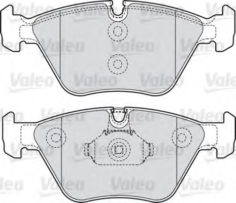 VALEO - 598811 - Комплект тормозных колодок, дисковый тормоз (Тормозная система)