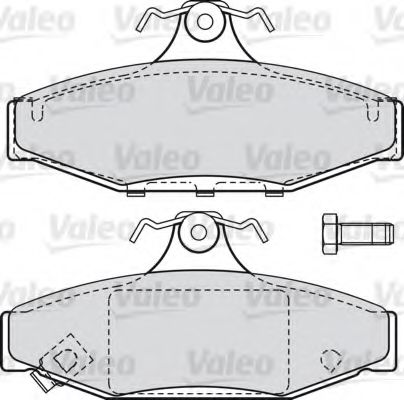 VALEO - 598854 - Комплект тормозных колодок, дисковый тормоз (Тормозная система)