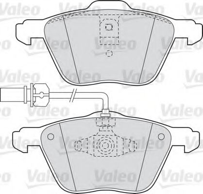 VALEO - 598565 - Комплект тормозных колодок, дисковый тормоз (Тормозная система)