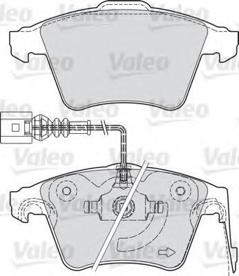 VALEO - 598940 - Комплект тормозных колодок, дисковый тормоз (Тормозная система)