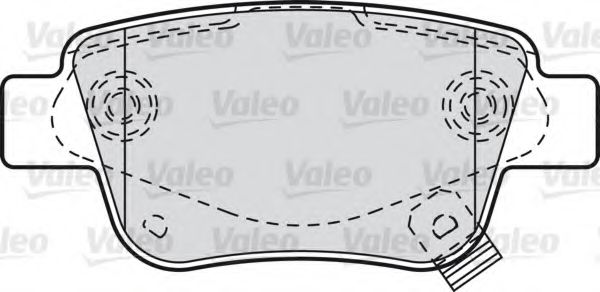 VALEO - 598812 - Комплект тормозных колодок, дисковый тормоз (Тормозная система)