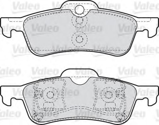 VALEO - 598643 - Комплект тормозных колодок, дисковый тормоз (Тормозная система)