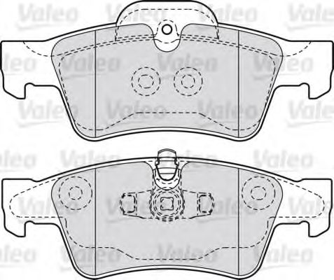 VALEO - 598802 - Комплект тормозных колодок, дисковый тормоз (Тормозная система)