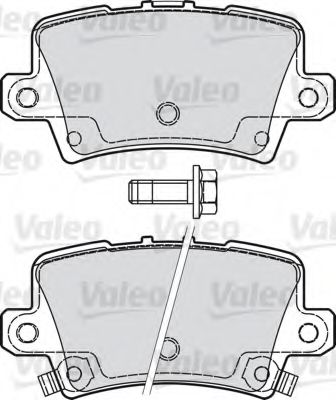 VALEO - 598849 - Комплект тормозных колодок, дисковый тормоз (Тормозная система)