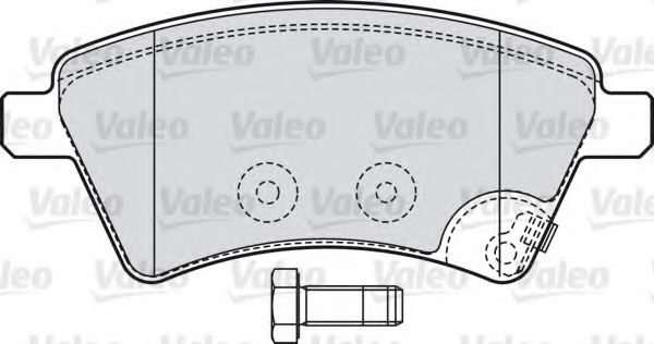 VALEO - 598804 - Комплект тормозных колодок, дисковый тормоз (Тормозная система)