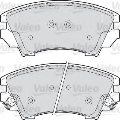 VALEO - 601046 - Комплект тормозных колодок, дисковый тормоз (Тормозная система)