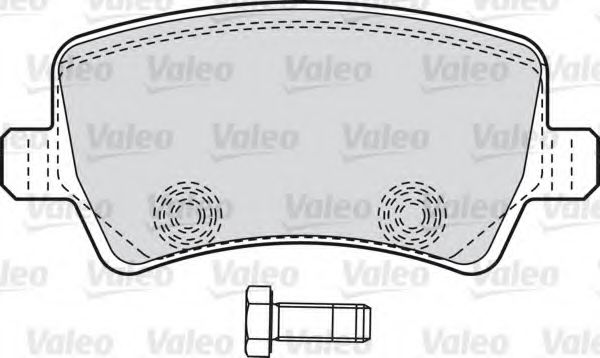 VALEO - 598928 - Комплект тормозных колодок, дисковый тормоз (Тормозная система)