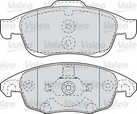 VALEO - 598997 - Комплект тормозных колодок, дисковый тормоз (Тормозная система)