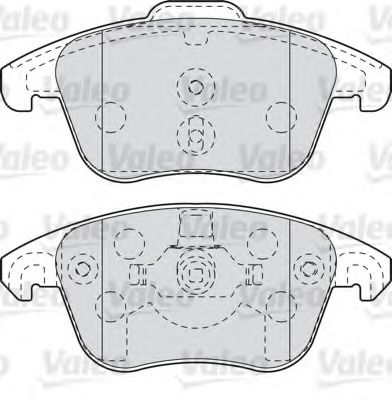 VALEO - 598998 - Комплект тормозных колодок, дисковый тормоз (Тормозная система)