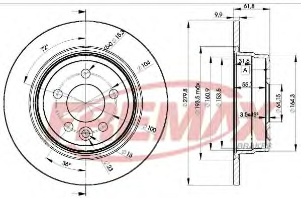 FREMAX - BD-0847 - Тормозной диск (Тормозная система)