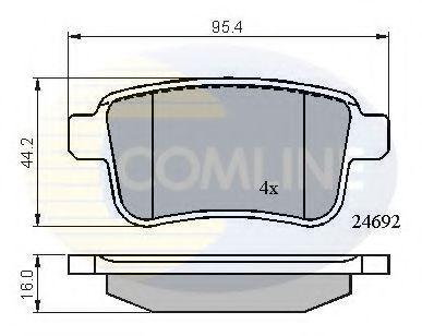 COMLINE - CBP01715 - Комплект тормозных колодок, дисковый тормоз (Тормозная система)