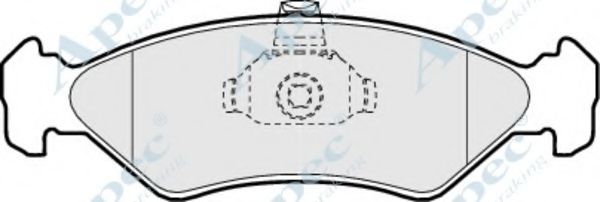 APEC BRAKING - PAD882 - Комплект тормозных колодок, дисковый тормоз (Тормозная система)