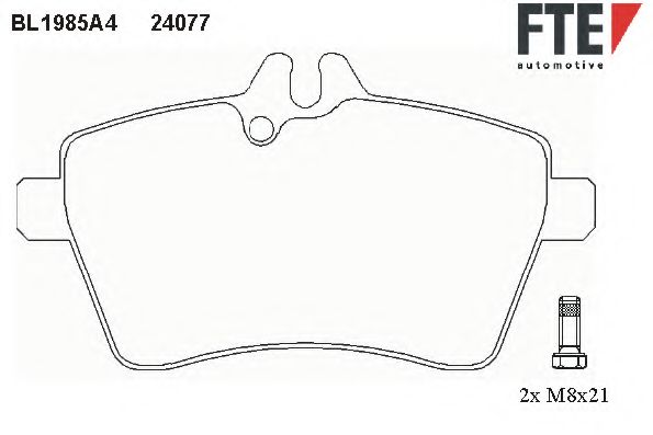 FTE - BL1985A4 - Комплект тормозных колодок, дисковый тормоз