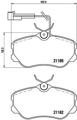 BREMBO - P 23 045 - Комплект тормозных колодок, дисковый тормоз (Тормозная система)