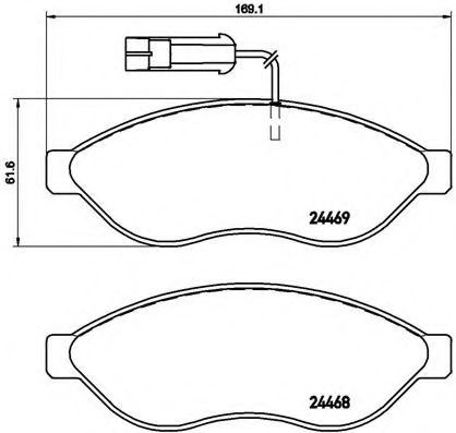 BREMBO - P 23 144 - Комплект тормозных колодок, дисковый тормоз (Тормозная система)