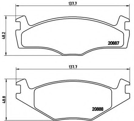 BREMBO - P 85 024 - Комплект тормозных колодок, дисковый тормоз (Тормозная система)