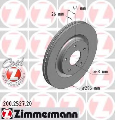 ZIMMERMANN - 200.2527.20 - Тормозной диск (Тормозная система)