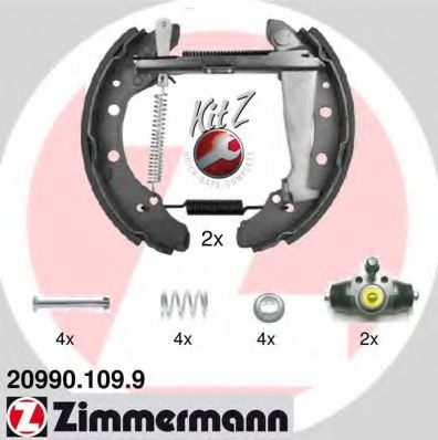 ZIMMERMANN - 20990.109.9 - Комплект тормозных колодок (Тормозная система)