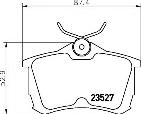 HELLA - 8DB 355 009-511 - Комплект тормозных колодок, дисковый тормоз (Тормозная система)