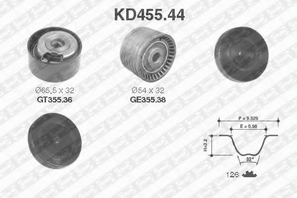 SNR - KD455.44 - Комплект ремня ГРМ