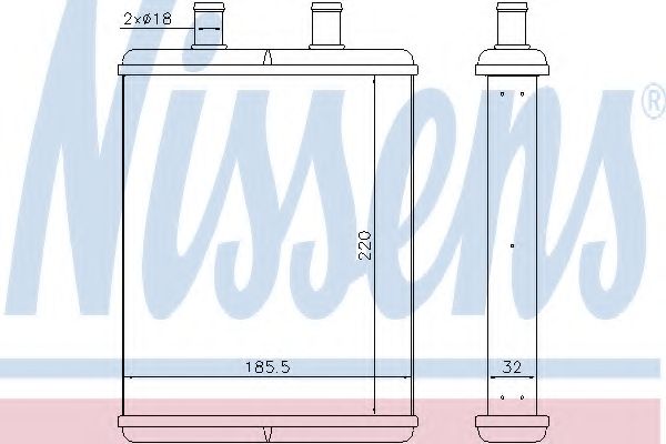 NISSENS - 71817 - Теплообменник, отопление салона (Отопление / вентиляция)