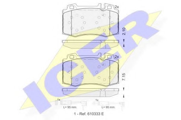 ICER - 181389-203 - Комплект тормозных колодок, дисковый тормоз (Тормозная система)