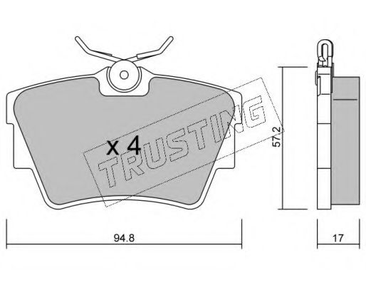 TRUSTING - 651.0 - Комплект тормозных колодок, дисковый тормоз (Тормозная система)