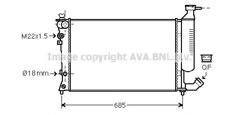 AVA QUALITY COOLING - CN2156 - Радиатор, охлаждение двигателя (Охлаждение)