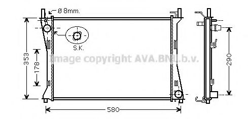 AVA QUALITY COOLING - FD2400 - Радиатор, охлаждение двигателя (Охлаждение)