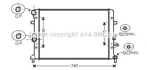 AVA QUALITY COOLING - VW2289 - Радиатор, охлаждение двигателя (Охлаждение)