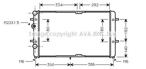 AVA QUALITY COOLING - VWA2180 - Радиатор, охлаждение двигателя (Охлаждение)