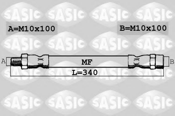 SASIC - SBH6380 - Тормозной шланг (Тормозная система)