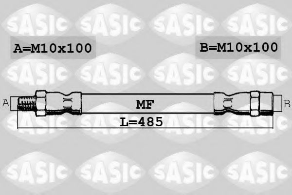 SASIC - SBH6383 - Тормозной шланг (Тормозная система)