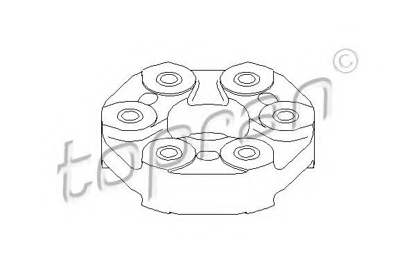 TOPRAN - 500 292 - Шарнир, продольный вал (Главная передача)