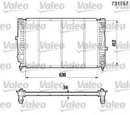 VALEO - 731757 - Радиатор, охлаждение двигателя (Охлаждение)