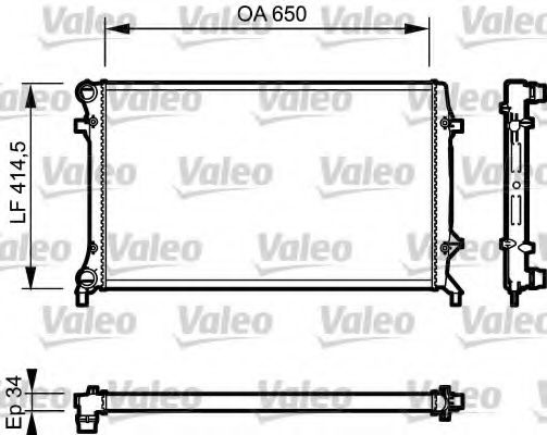 VALEO - 735121 - Радиатор, охлаждение двигателя (Охлаждение)