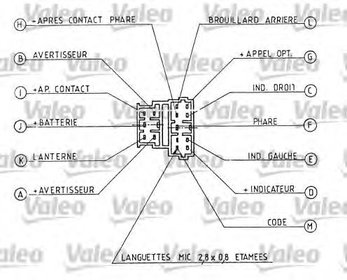 VALEO - 251271 - Выключатель на рулевой колонке (Контрольные приборы)