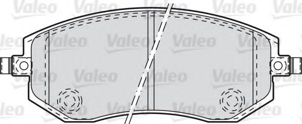 VALEO - 598853 - Комплект тормозных колодок, дисковый тормоз (Тормозная система)