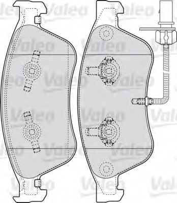 VALEO - 598845 - Комплект тормозных колодок, дисковый тормоз (Тормозная система)