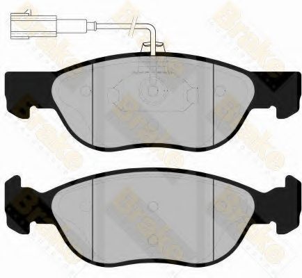 BRAKE ENGINEERING - PA1156 - Комплект тормозных колодок, дисковый тормоз (Тормозная система)