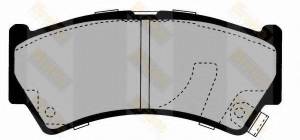 BRAKE ENGINEERING - PA1610 - Комплект тормозных колодок, дисковый тормоз (Тормозная система)