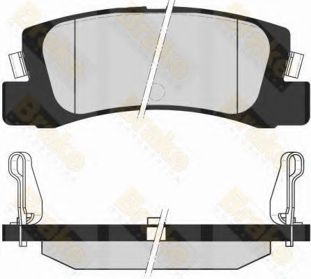 BRAKE ENGINEERING - PA1680 - Комплект тормозных колодок, дисковый тормоз (Тормозная система)